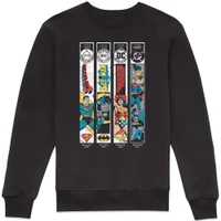 DC Comics Justice League Timeline Sweatshirt - Black - undefined undefined