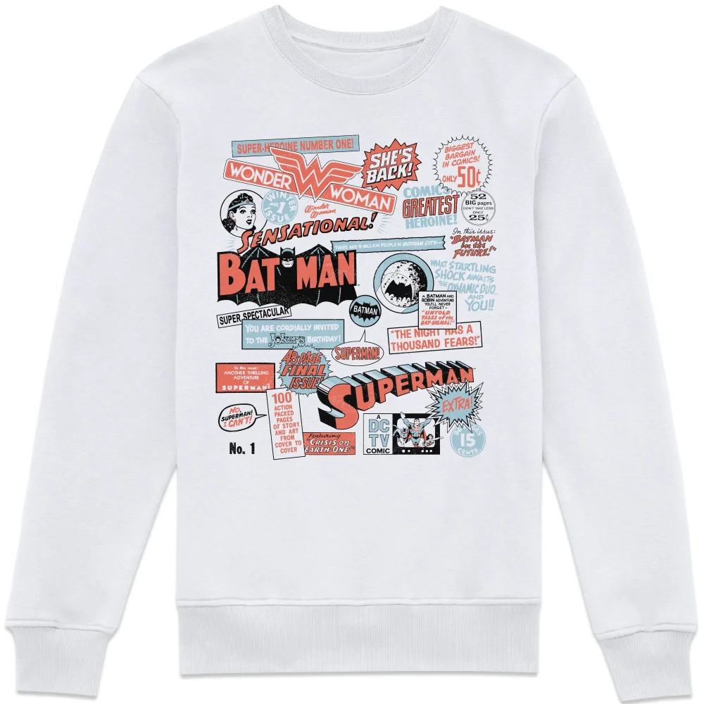 DC Comics Justice League Retro Sweatshirt - White - XS Bild 1
