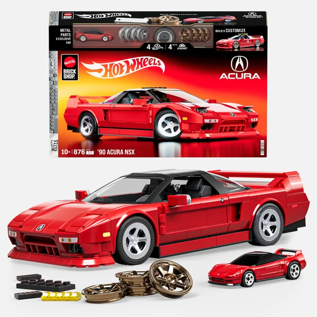 Mattel Brick Shop Hot Wheels Elite 90 Acura NSX Building Set