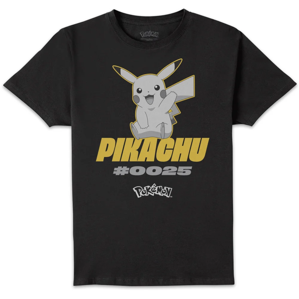 Pokémon Pikachu #0025 Unisex T-Shirt - Black - M Bild 1