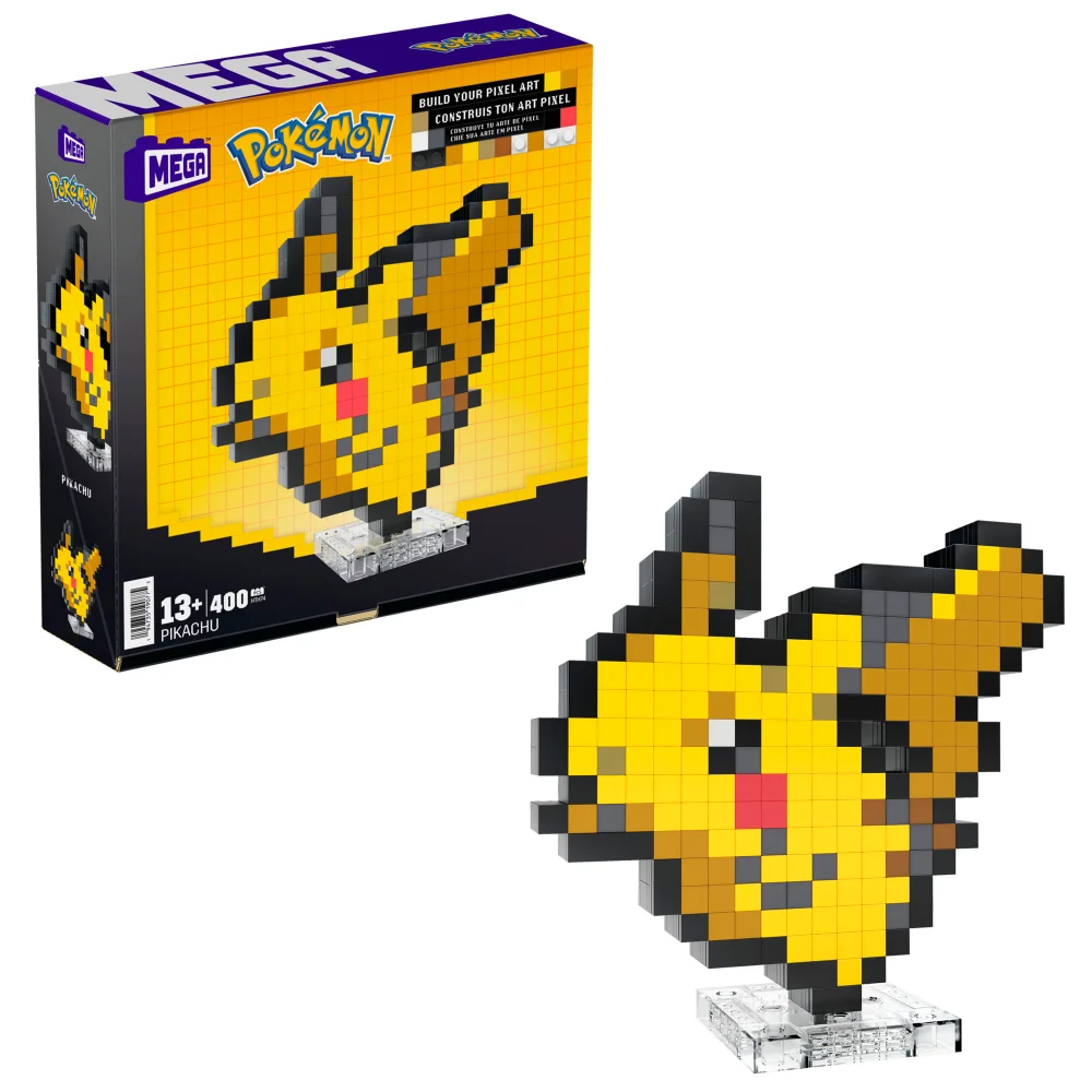 MEGA Pokémon Pikachu 3D Pixel Art Bild 1