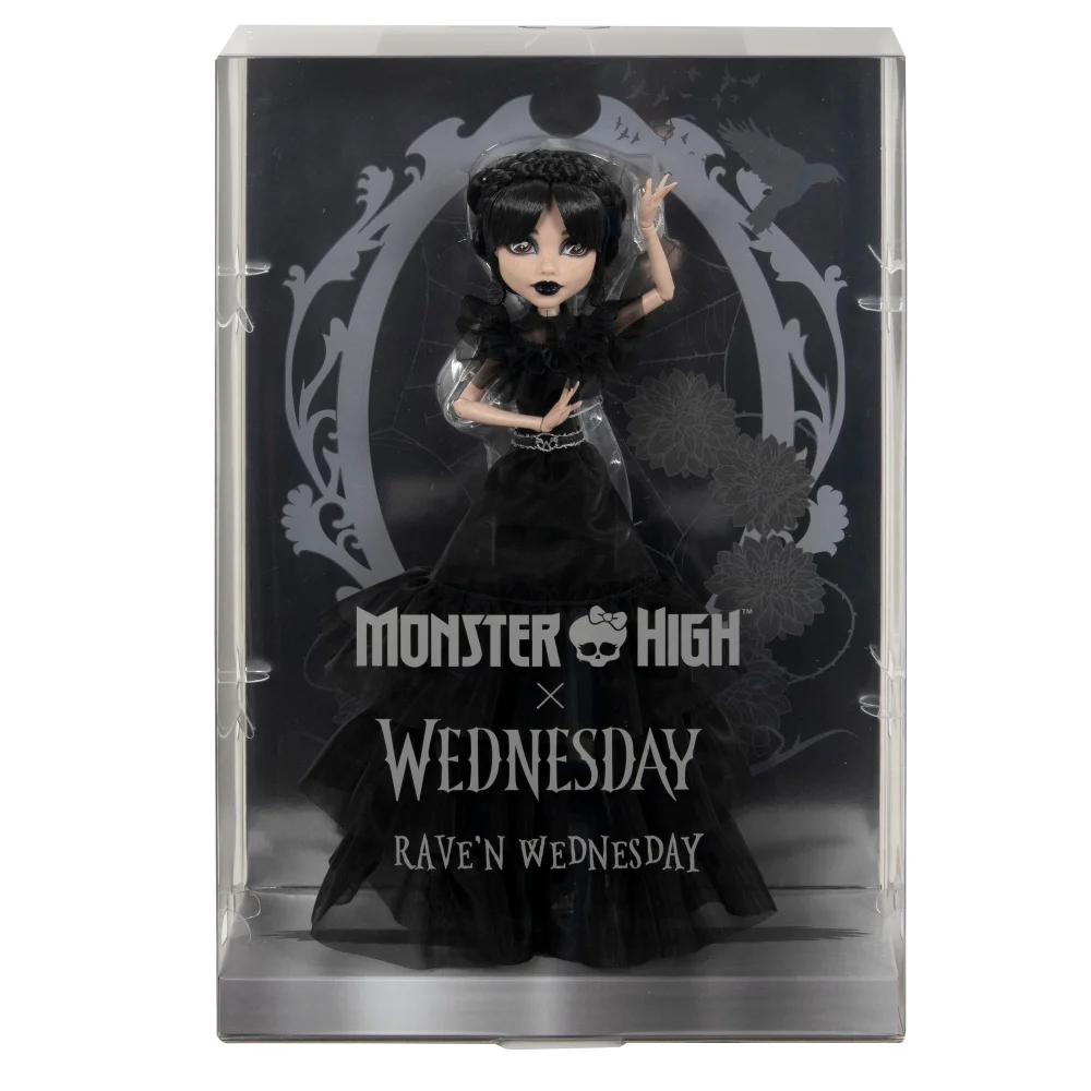 Monster High Wednesday: Wednesday Rave'n Dress Collectible Doll Bild 1