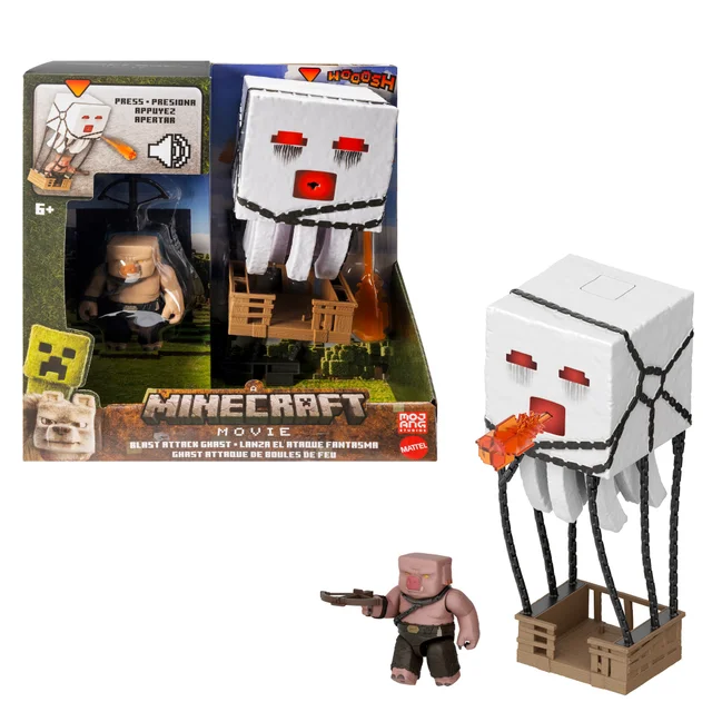 Minecraft Movie Blast Attack Ghast Feature Figure