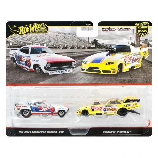 Hot Wheels Premium 2-Pack 2025 Mix 3 Rob N'Pinks & Plymouth 'Cuda Funny Car Bild 1