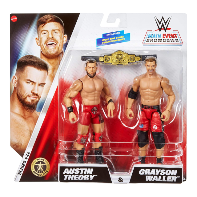 WWE Main Event Showdown 2-Pack Series 22 Austin Theory & Grayson Waller Action Figures (6")