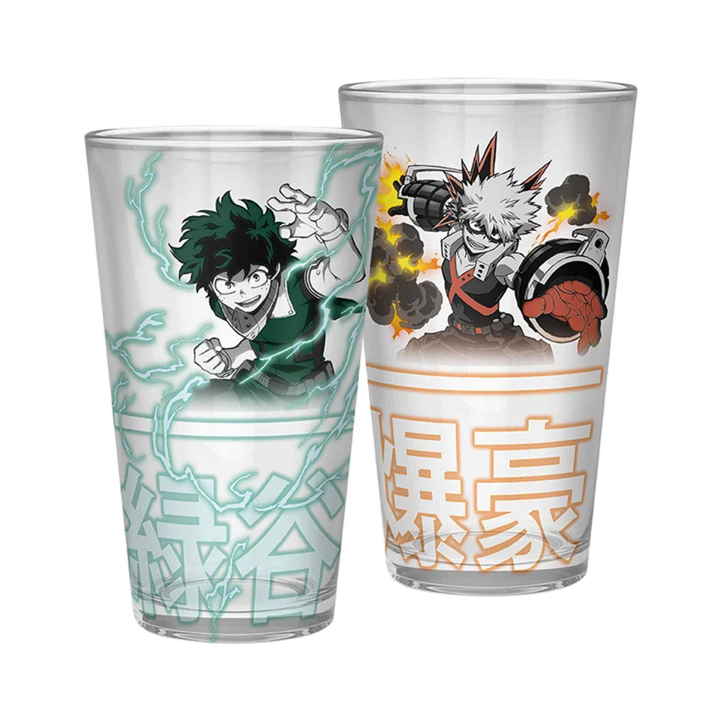 My Hero Academia Izuku & Bakugo 400ml Glass Bild 1