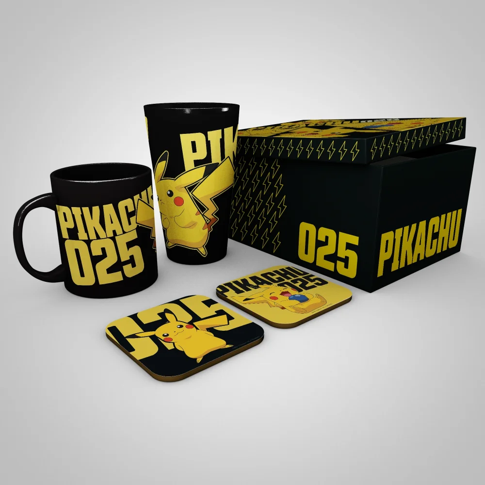 Pokémon Glow in the Dark Mug, 400ml Glass & 2 Coasters Collectable Gift Box Bild 1