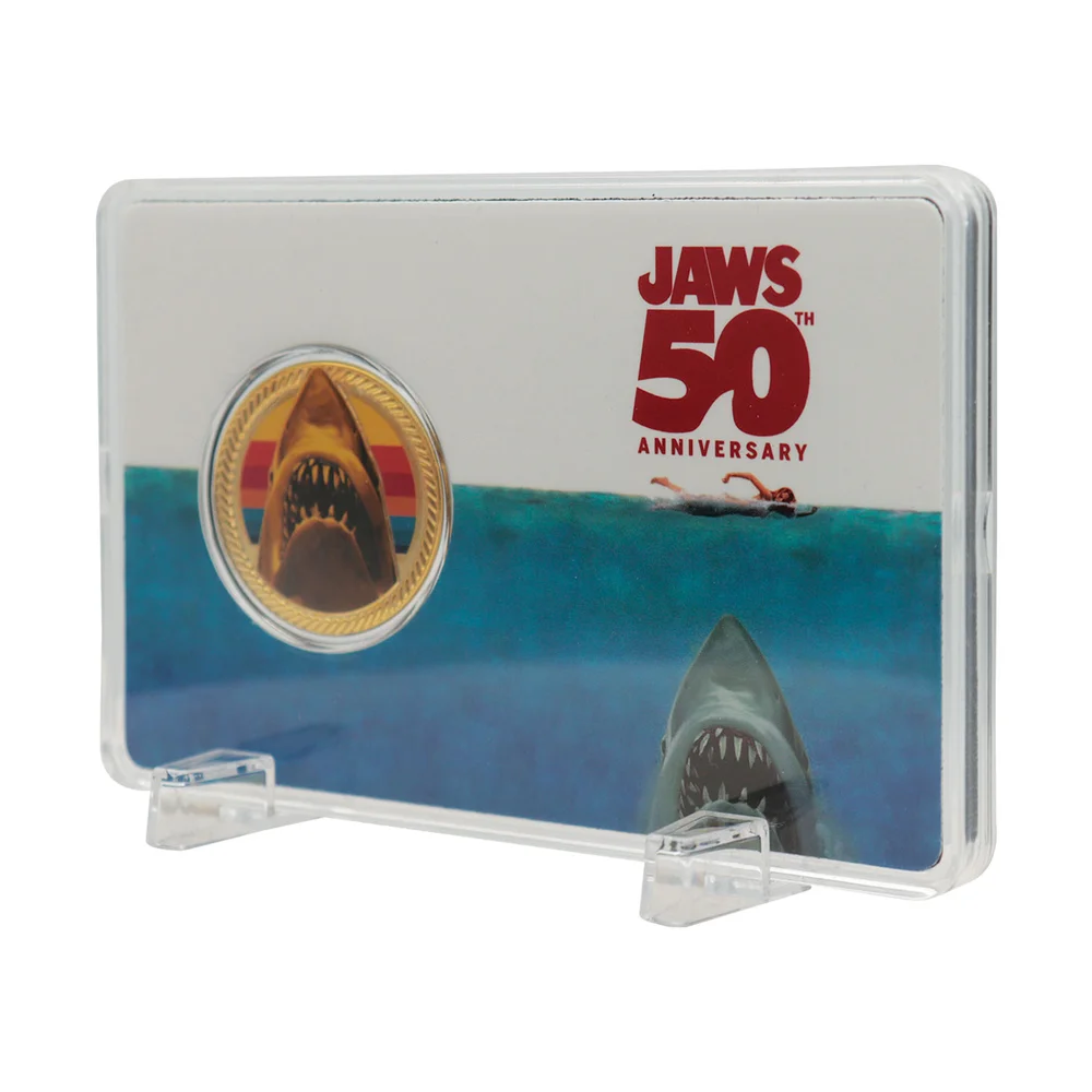 Jaws 50th Anniversary 24k Gold Plated Presentation Coin Bild 1