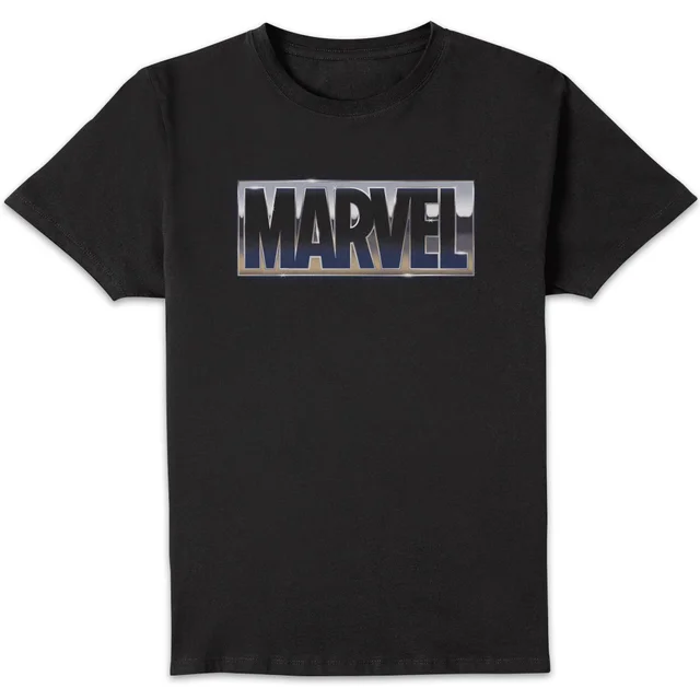 Marvel Metallic Logo Unisex T-Shirt - Black
