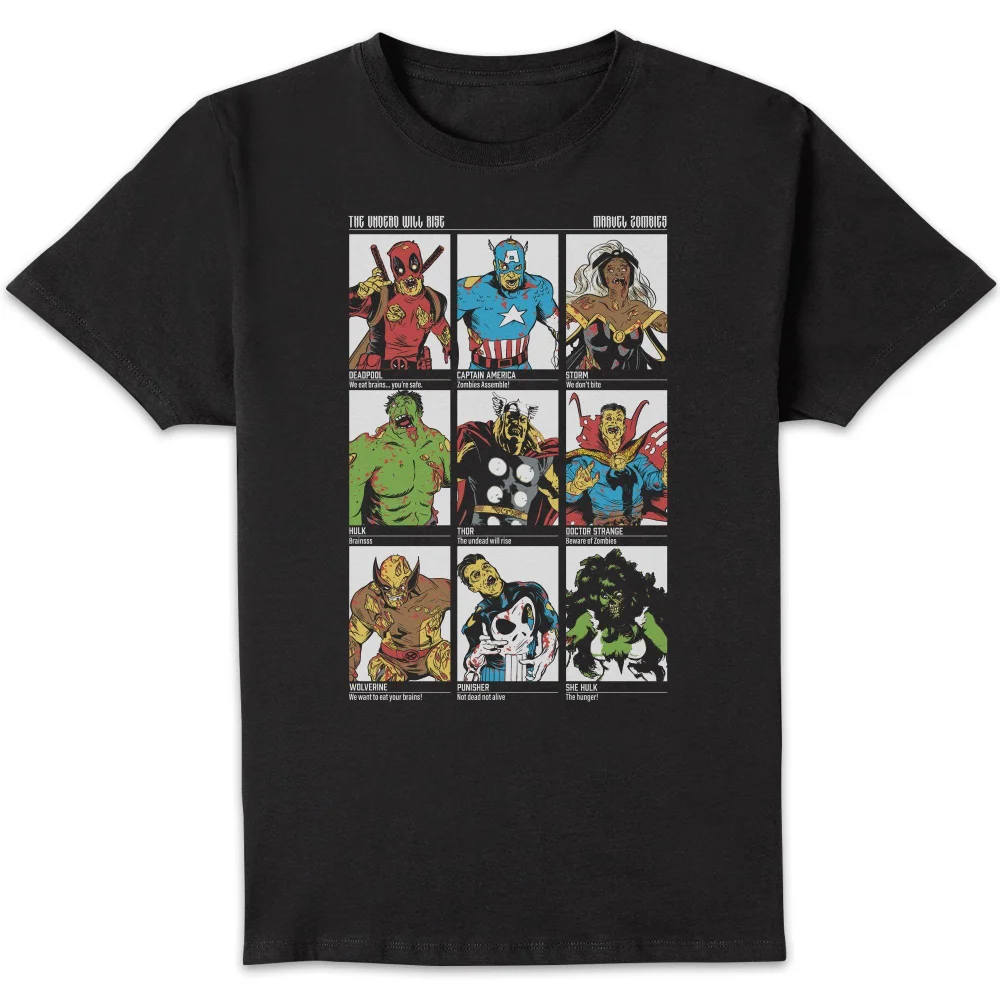Marvel Zombie Line Up Unisex T-Shirt - Black - S Bild 1