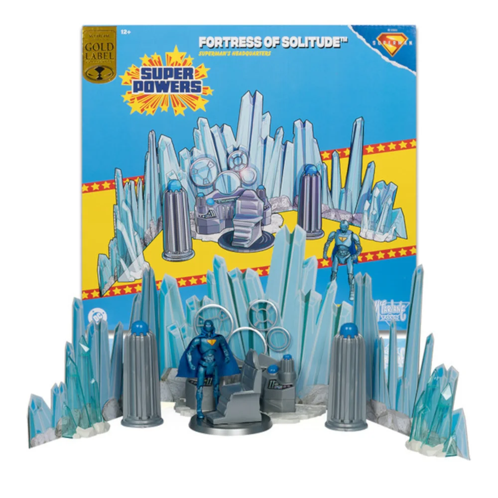DC Direct Superman Movie Fortress of Solitude with Superman Robot Super Powers Playset (Gold Label) Bild 1