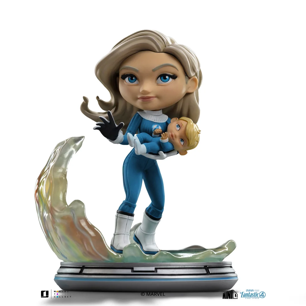 Iron Studios Fantastic Four Invisible Woman and Franklin MiniCo Figure Bild 1