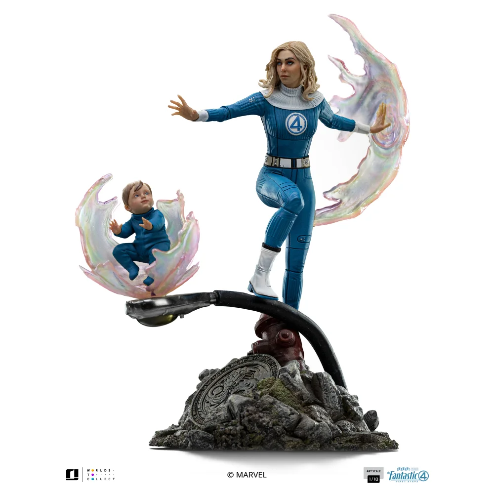 Iron Studios Fantastic Four Invisible Woman and Franklin Art Scale 1/10 Statue Bild 1
