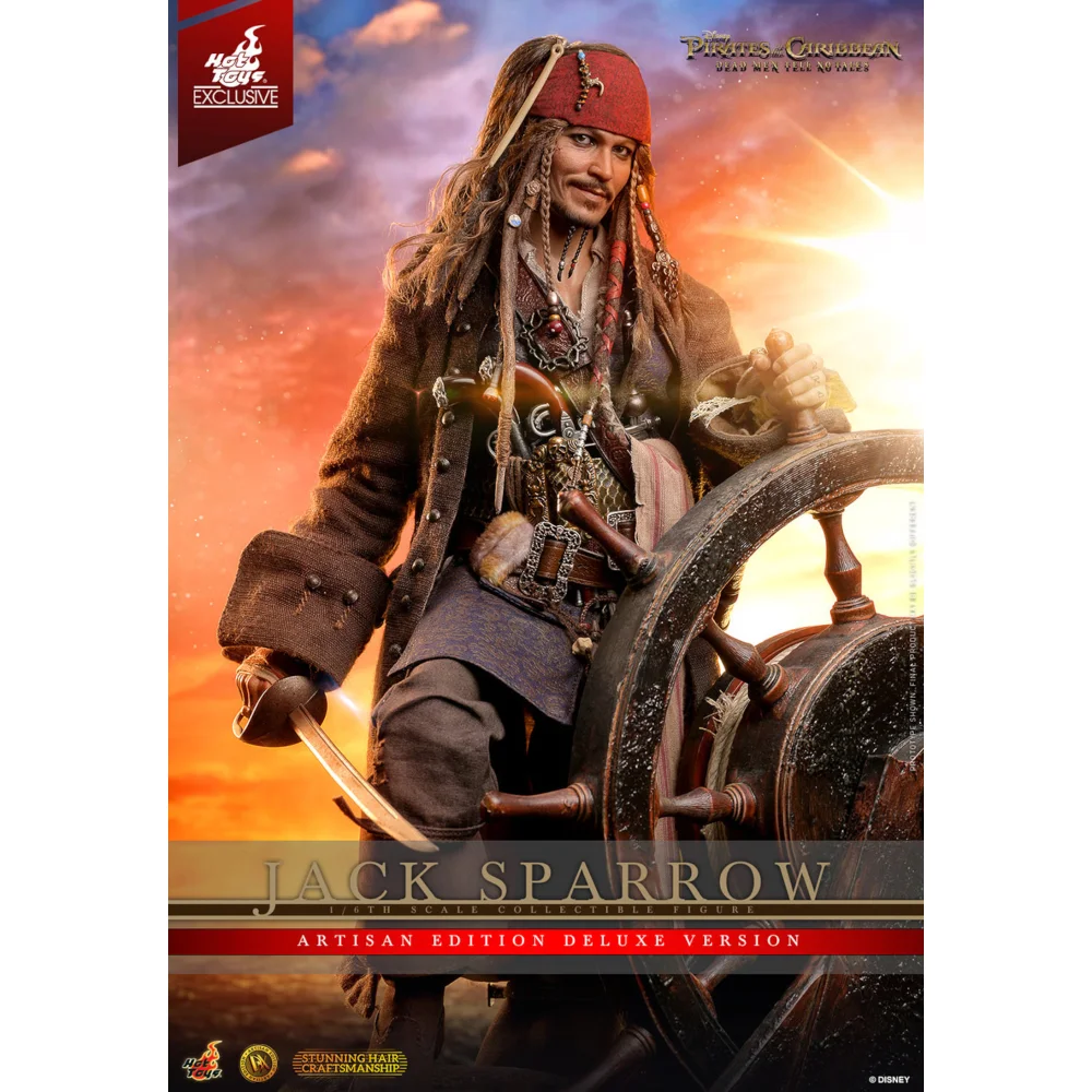 Hot Toys Pirates of the Caribbean Jack Sparrow (Artisan Edition Deluxe Version) 1/6th Scale Figure (30cm) Bild 1