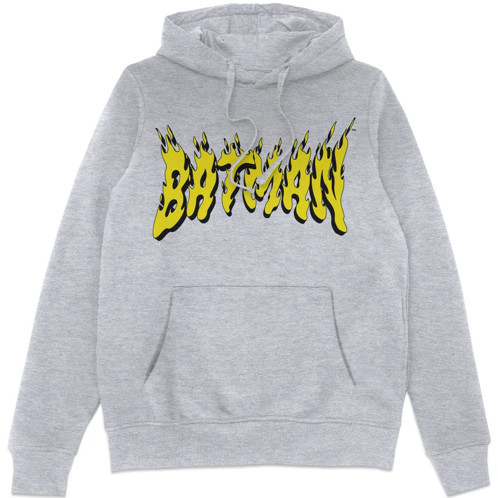 DC Comics Batman Text Fire Hoodie - Grey - M Bild 1