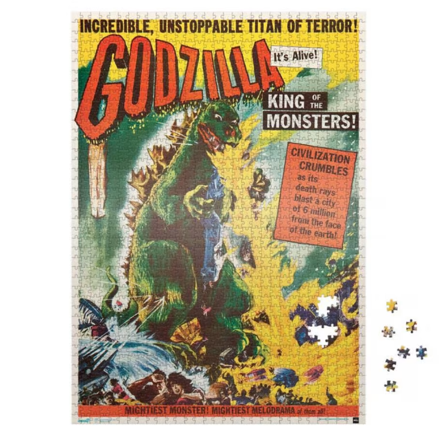 Super7 1000pc Godzilla King of the Monsters Puzzle (U.S. release one sheet poster)