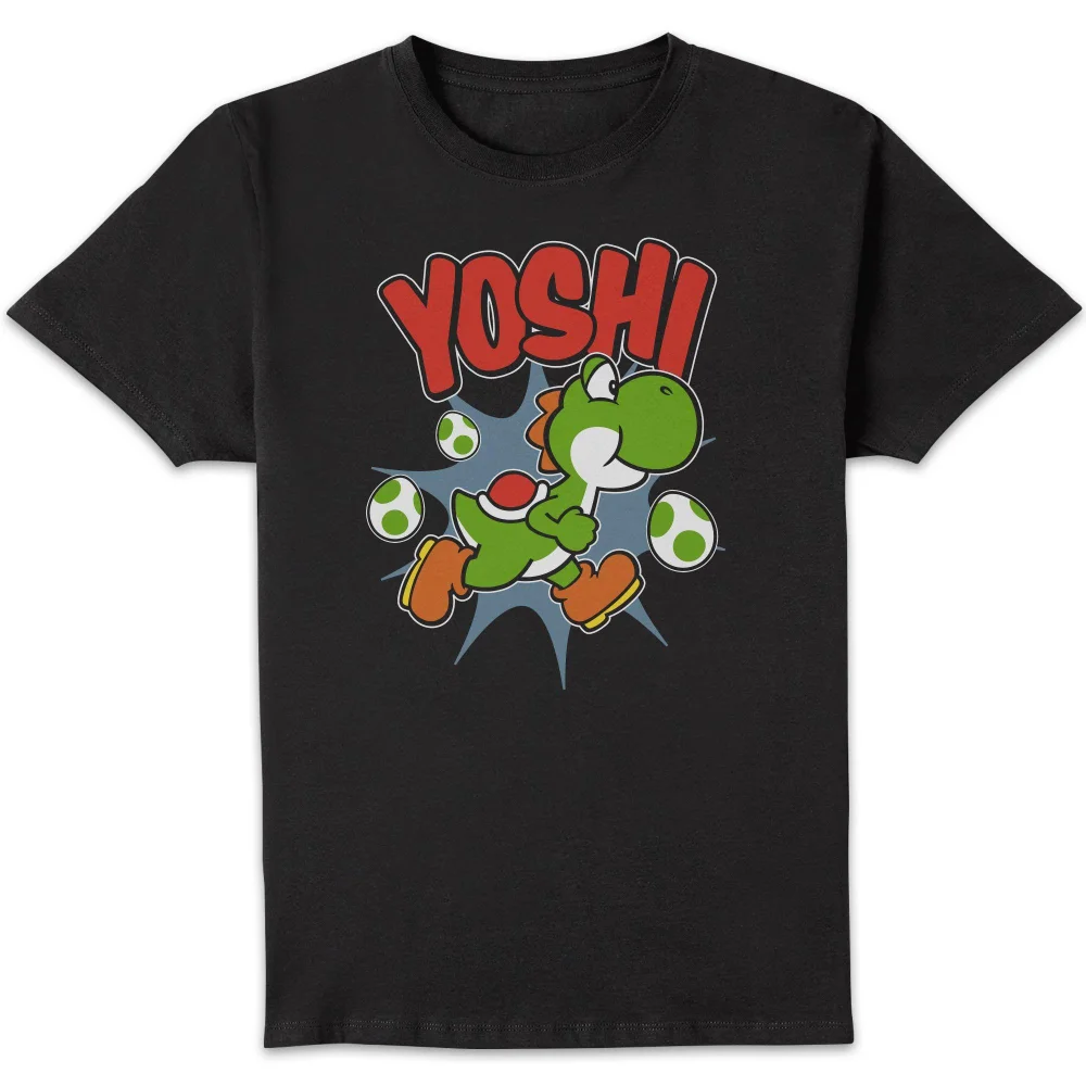 Nintendo Super Mario Yoshi Eggs Unisex T-Shirt - Black - 4XL Bild 1