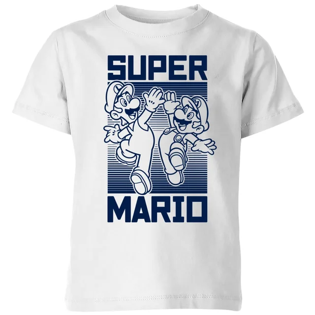 Nintendo Super Mario High Five Kids' T-Shirt - White