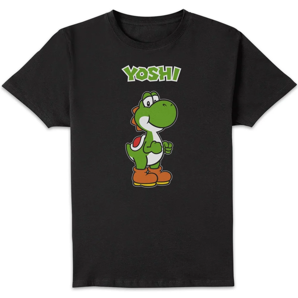 Nintendo Super Mario Yoshi Name Tag Unisex T-Shirt - Black - S Bild 1