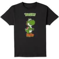 Nintendo Super Mario Yoshi Name Tag Unisex T-Shirt - Black