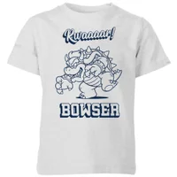 Nintendo Super Mario Bowser Rwaaar Kids' T-Shirt - Grey