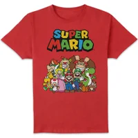 Nintendo Super Mario Squad Unisex T-Shirt - Red