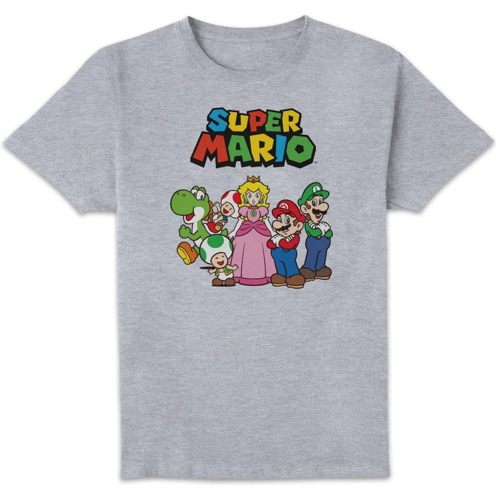 Nintendo Super Mario Vintage Group Unisex T-Shirt - Grey - S Bild 1