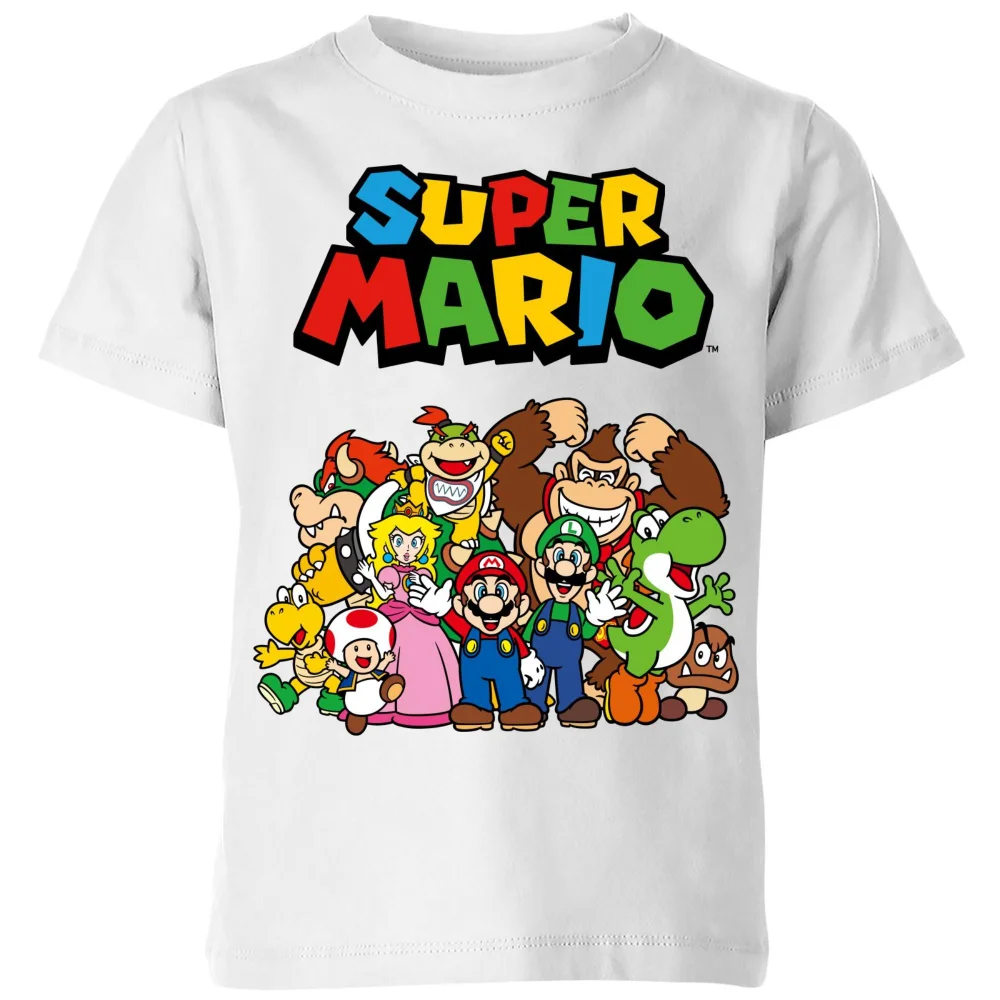 Nintendo Super Mario Squad Kids' T-Shirt - White - 3-4 Jahre Bild 1