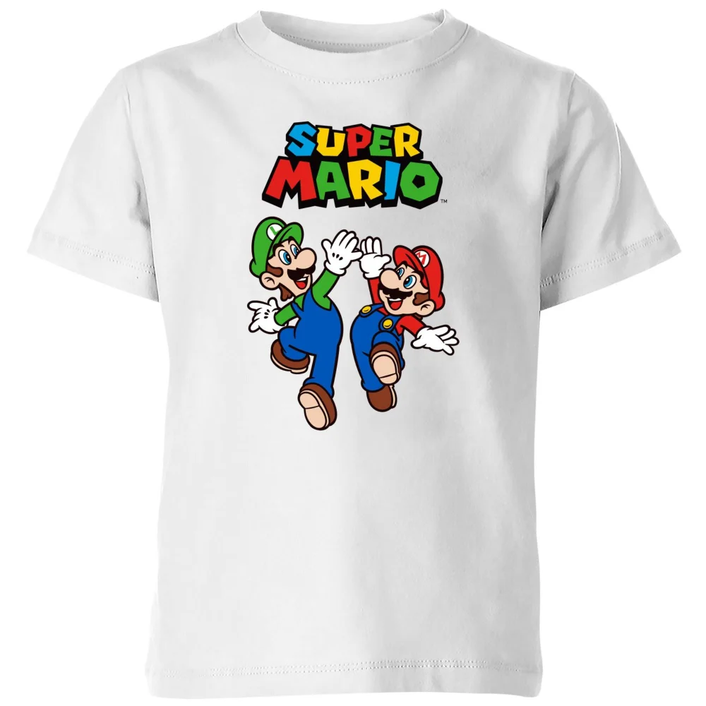 Nintendo Super Mario And Luigi Kids' T-Shirt - White - 3-4 Jahre Bild 1
