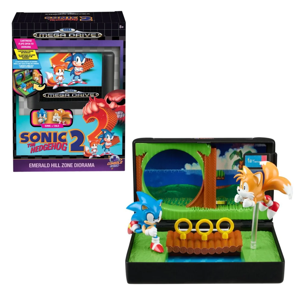 Console Heroes Sega Mega Drive Sonic The Hedgehog 2 Emerald Zone Diorama Bild 1