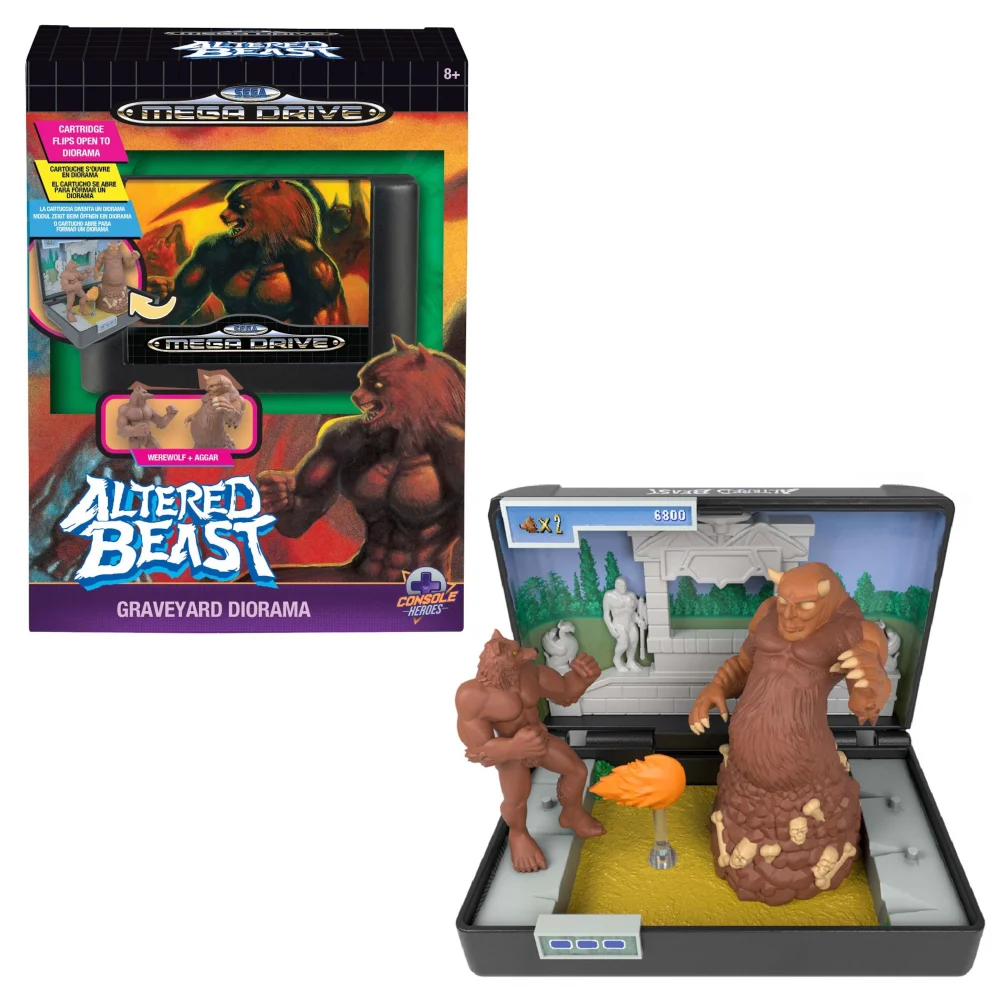 Console Heroes Sega Mega Drive Altered Beast Graveyard Diorama Bild 1
