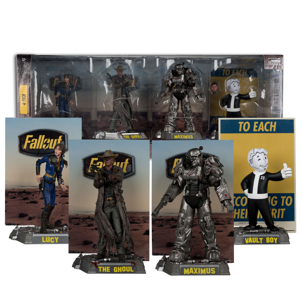 Fallout Movie Maniacs PVC Statue 4-Pack Lucy, Maximus, The Ghoul & Vault Boy 15 cm Bild 1
