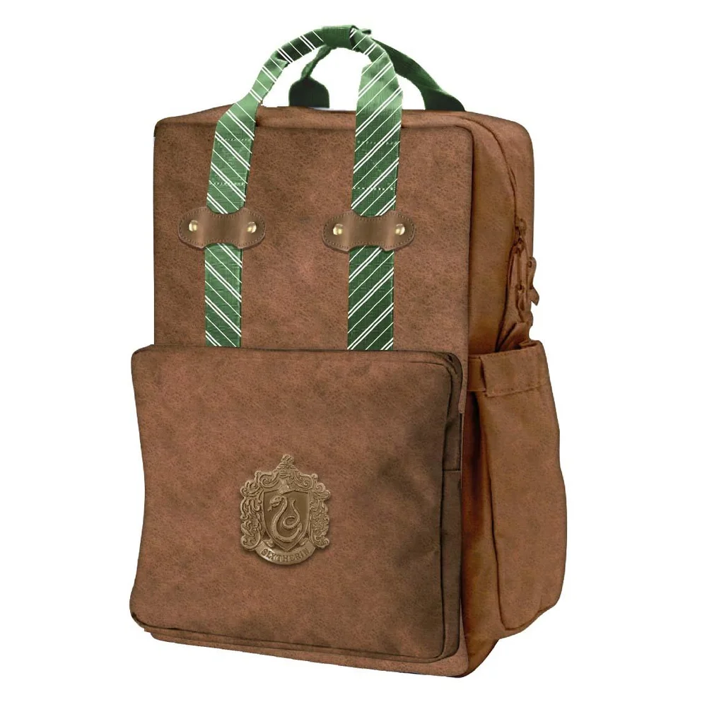 Harry Potter Slytherin Faux Leather Casual Fashion Backpack Bild 1