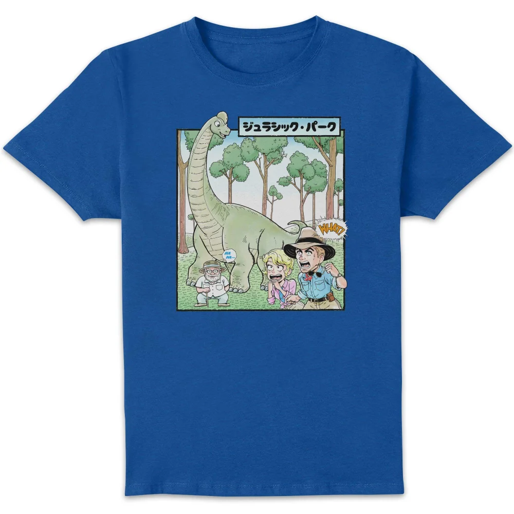 Jurassic Park Anime First Sight Anime Unisex T-Shirt - Blue - L Bild 1