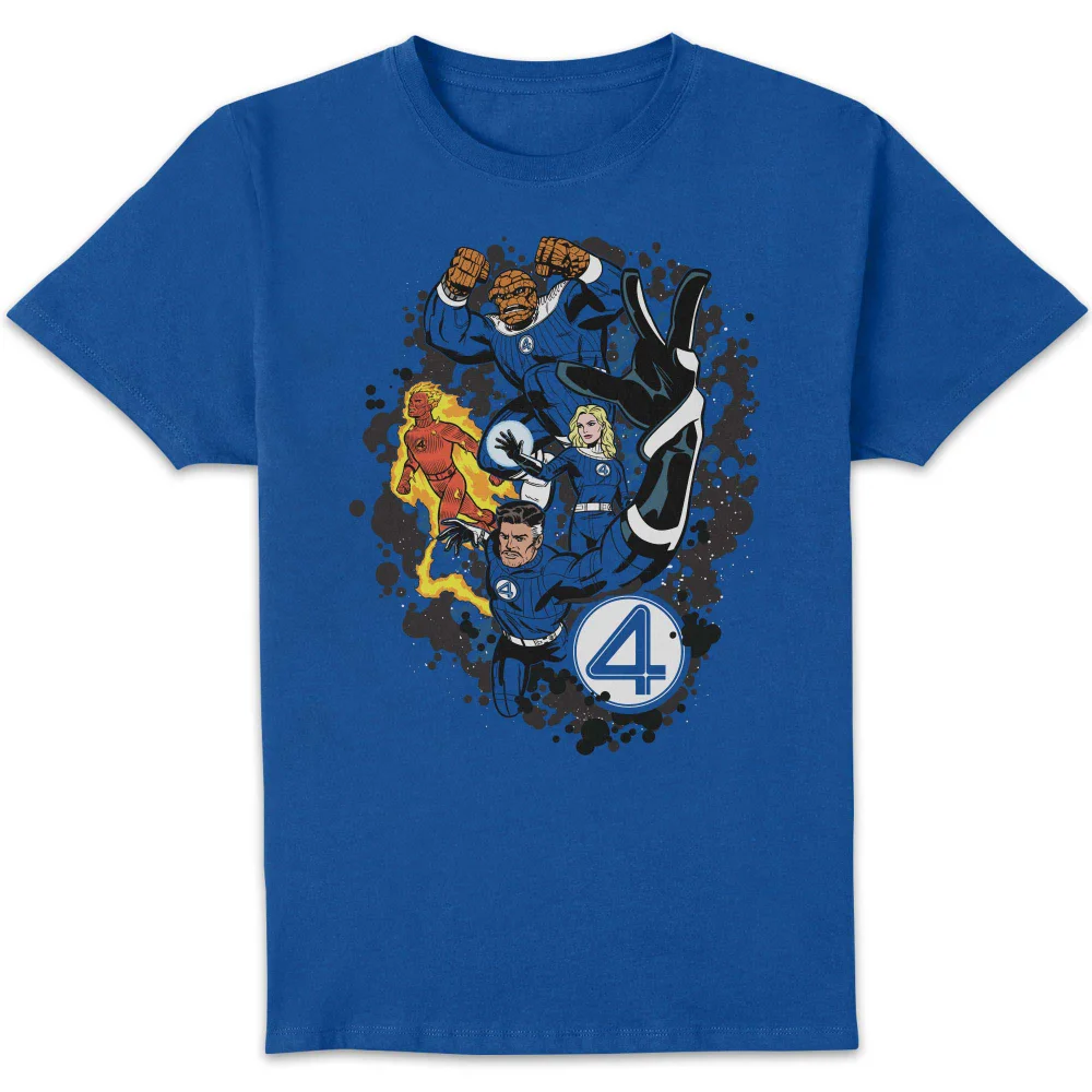 Marvel Fantastic Four Nebular Burst Unisex T-Shirt - Blue - S Bild 1