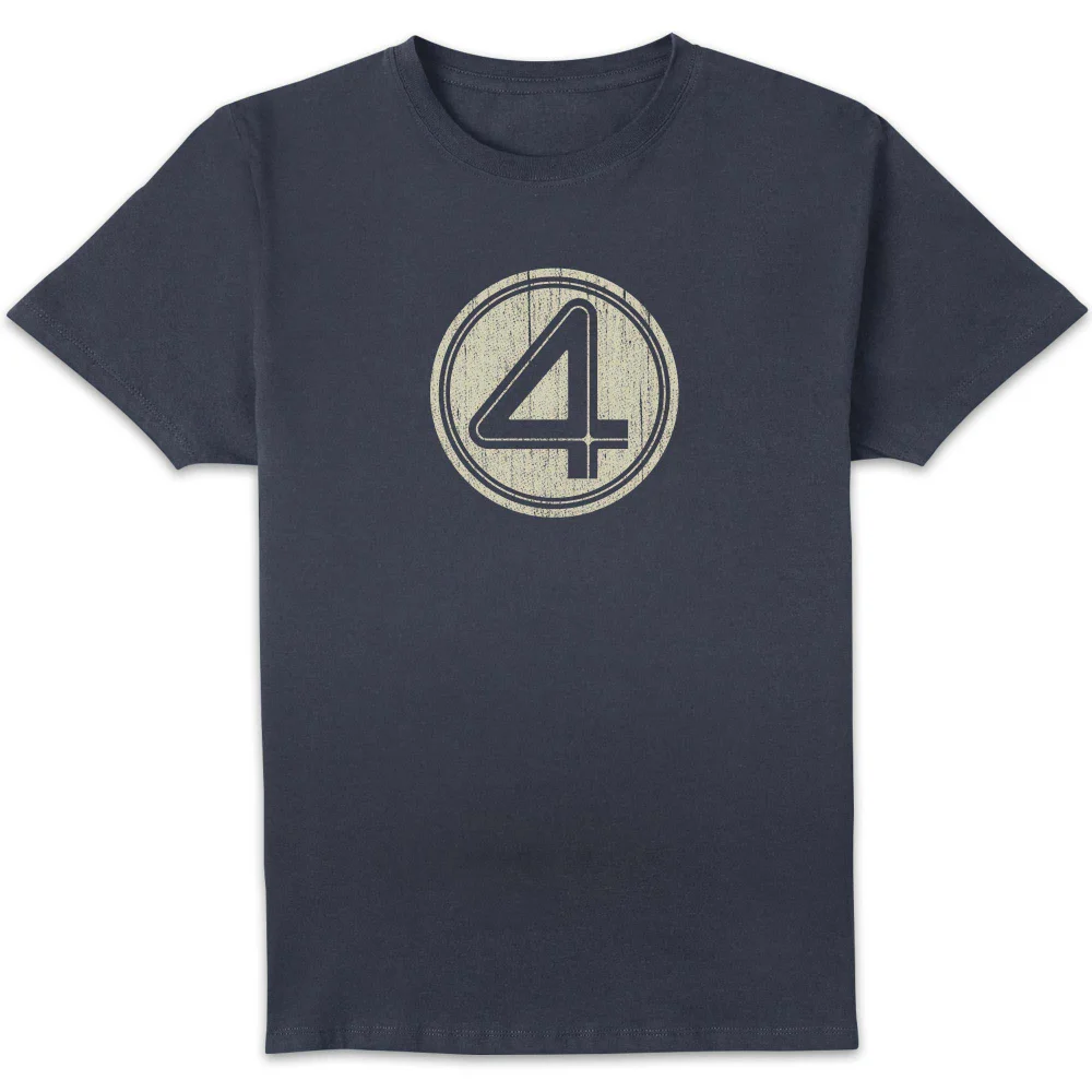 Marvel Fantastic Four Distressed Symbol Unisex T-Shirt - Navy - S Bild 1