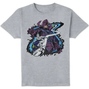 Marvel Fantastic Four Galactus And Silver Surfer Unisex T-Shirt - Grey