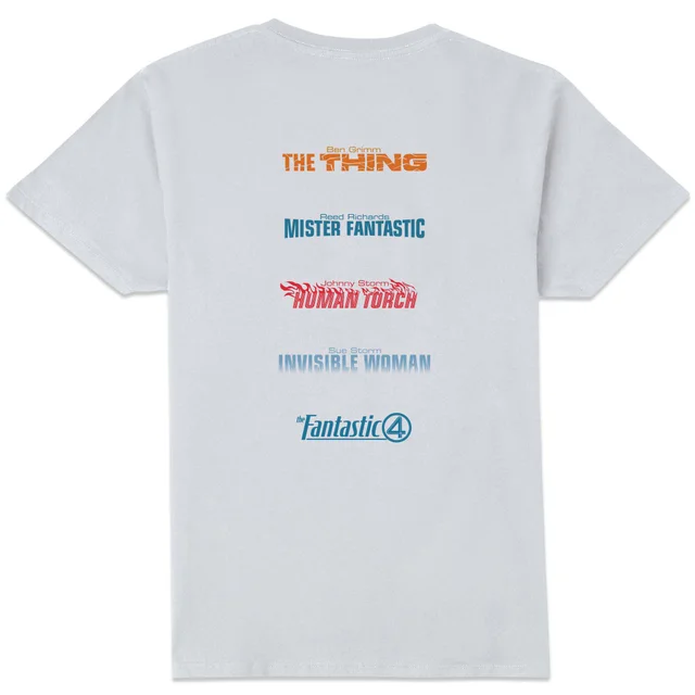 Marvel Fantastic Four Team Roll Call Unisex T-Shirt - White