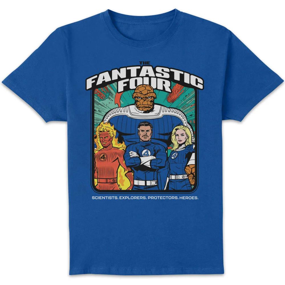 Marvel Fantastic Four Framed Group Image Unisex T-Shirt - Blue - S Bild 1