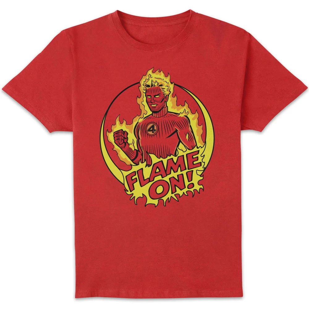 Marvel Fantastic Four Flame On Unisex T-Shirt - Red - S Bild 1