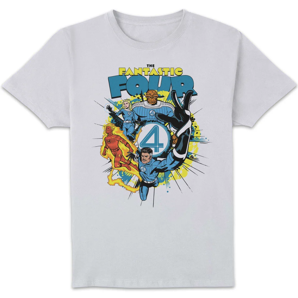 Marvel Fantastic Four Group Burst Unisex T-Shirt - White - S Bild 1