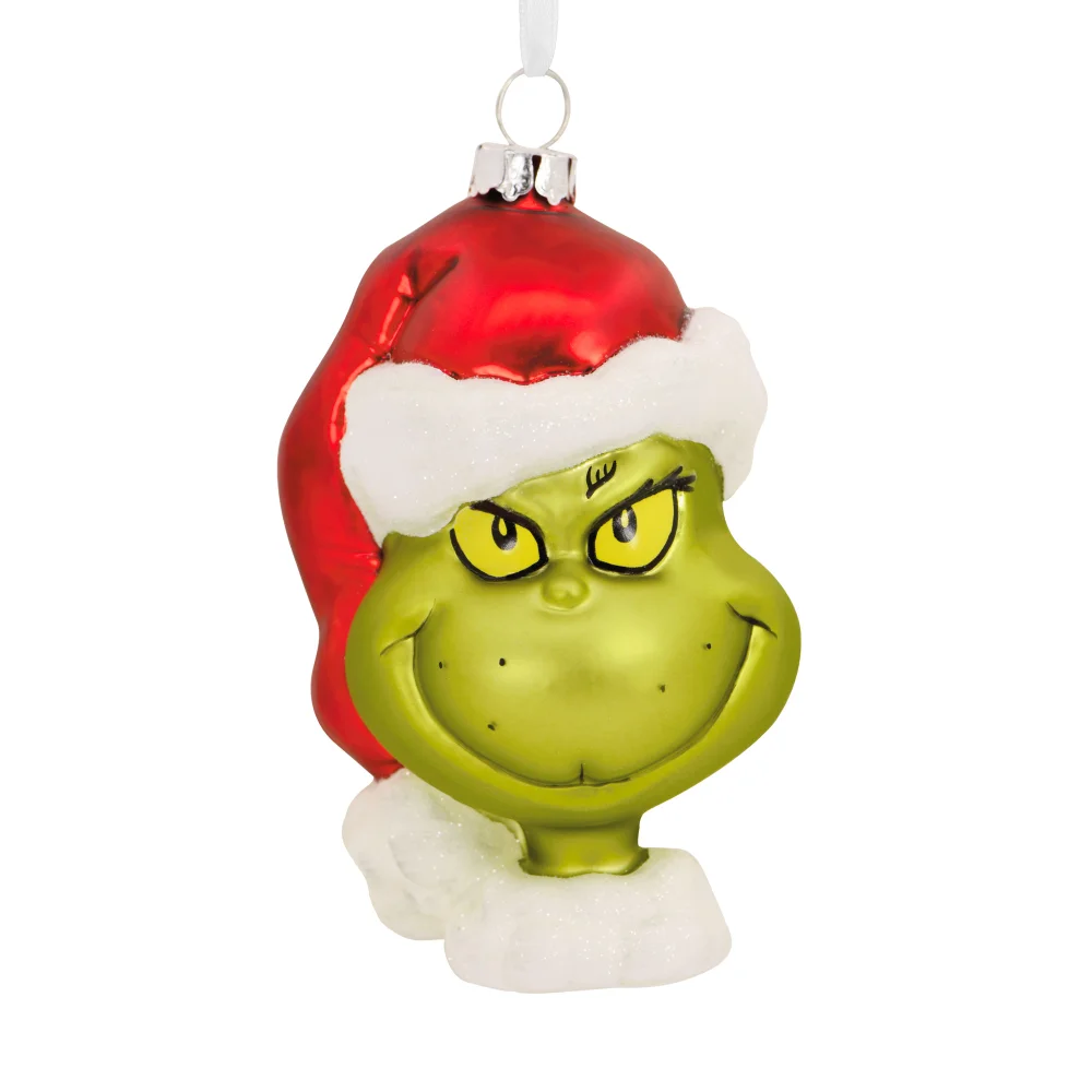 Hallmark Dr. Seuss's How the Grinch Stole Christmas 'Glittered' Glass Ornament - Zavvi Exclusive Bild 1