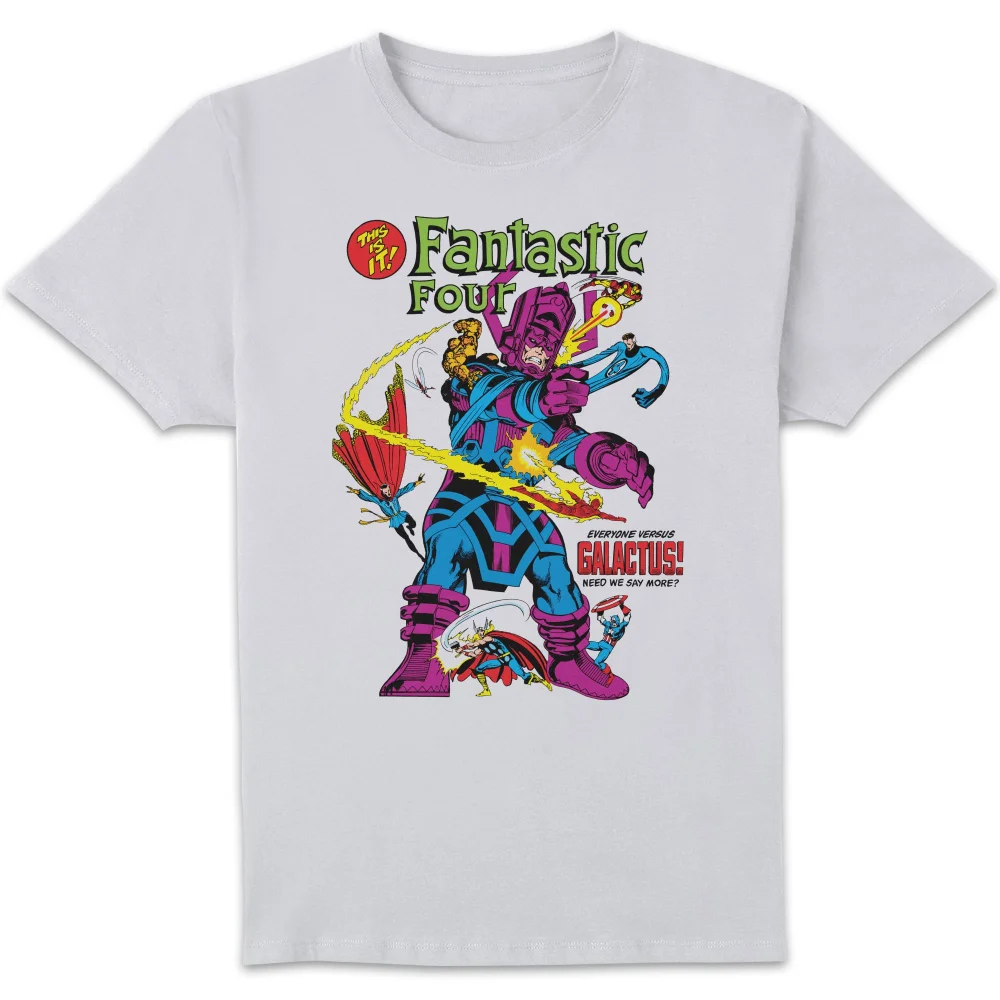 Marvel Fantastic Four Everyone Vs Galactus Unisex T-Shirt - White - S Bild 1
