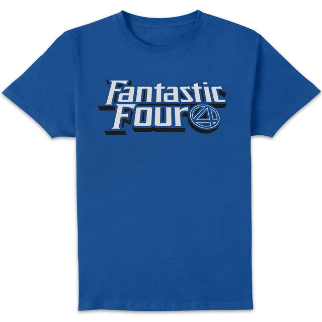 Marvel Fantastic Four Modern Comic Logo Unisex T-Shirt - Blue