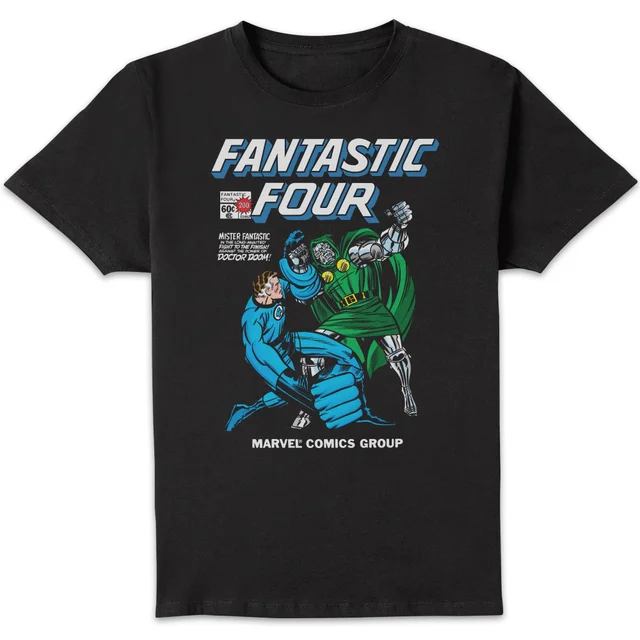 Marvel Fantastic Four Mister Fantastic Vs Doctor Doom Unisex T-Shirt - Black