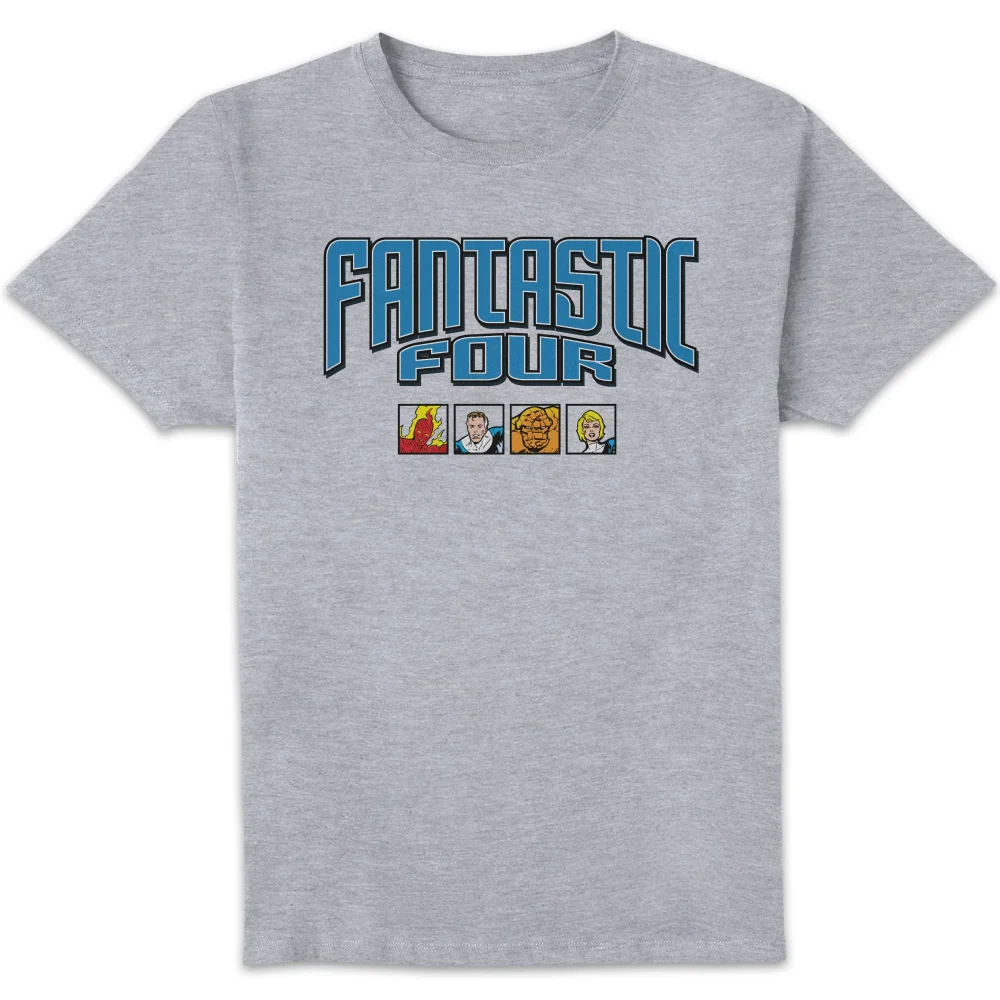 Marvel Fantastic Four Group Squares Unisex T-Shirt - Grey - S Bild 1