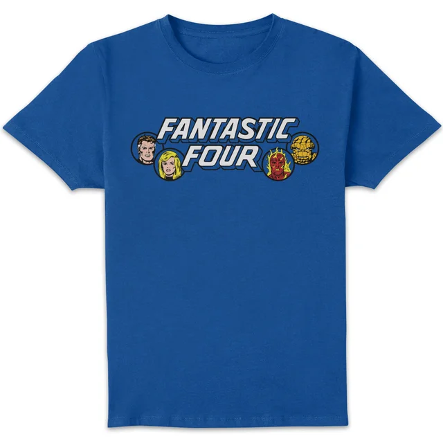 Marvel Fantastic Four 70s Logo Unisex T-Shirt - Blue