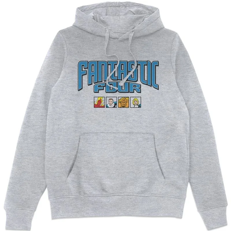 Marvel Fantastic Four Group Squares Hoodie - Grey - S Bild 1