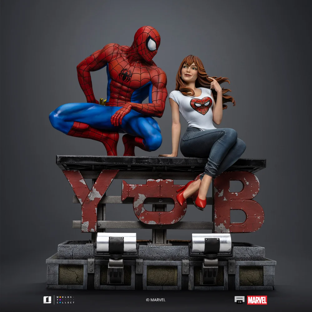 Iron Studios Marvel Comics Spider-Man and MJ Diorama 1/6 Scale Statue Bild 1