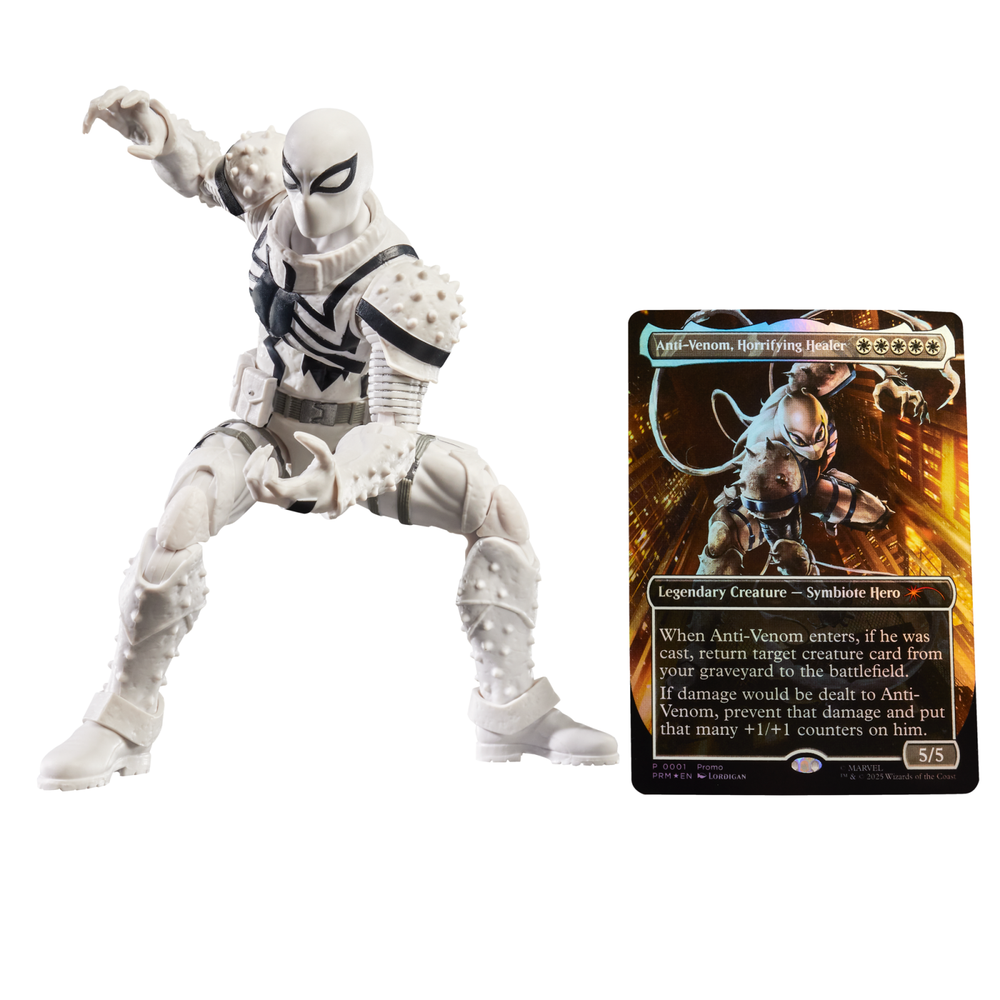Hasbro Marvel Legends Spider-Man x Magic: The Gathering Agent Anti-Venom 6" Action Figure & Trading Card Bild 1